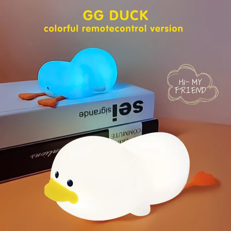 Doudou Duck Night Light , Soft LED , USB Rechargeable , Kids Gift