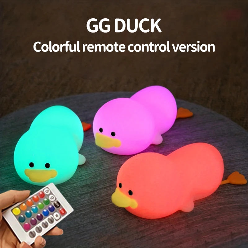 Doudou Duck Night Light , Soft LED , USB Rechargeable , Kids Gift