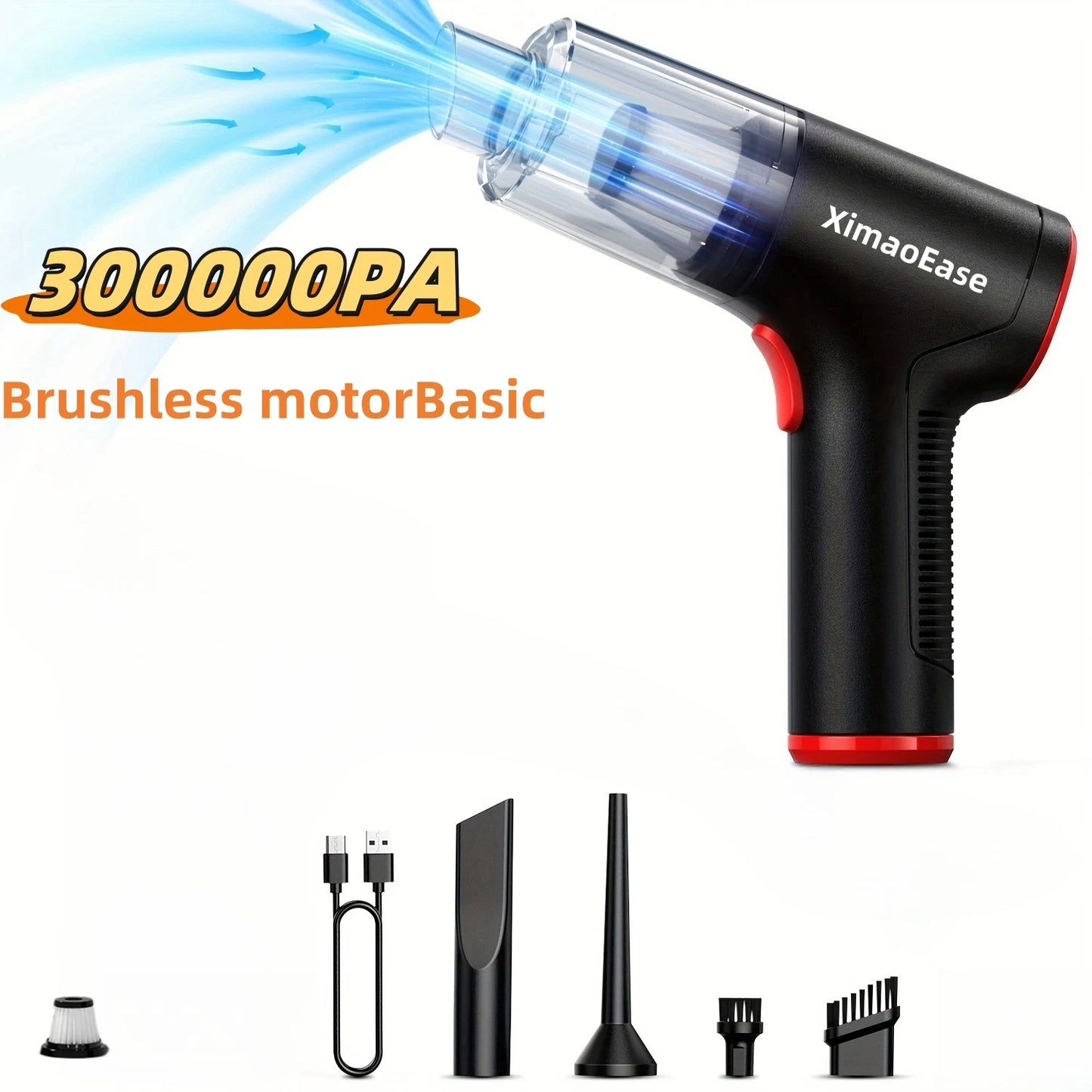 50000PA Mini Portable Wireless Car Vacuum Cleaner Strong Suction Cleaning Machine Car Cleaner for Home Appliance