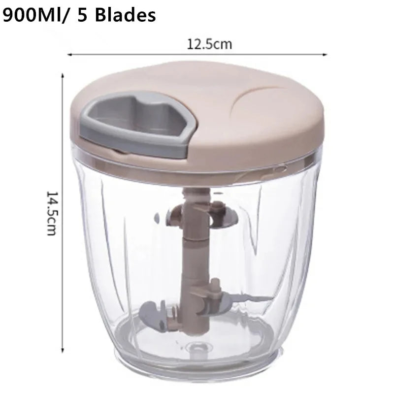 Manual Food Chopper & Grinder 500/900ML