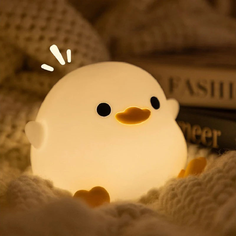 Doudou Duck Night Light , Soft LED , USB Rechargeable , Kids Gift