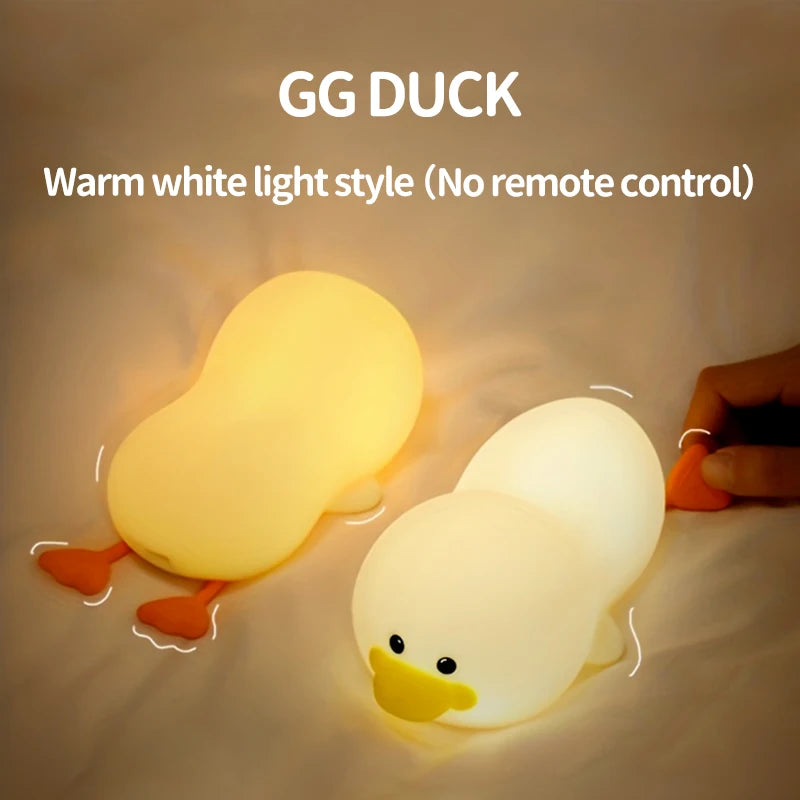 Doudou Duck Night Light , Soft LED , USB Rechargeable , Kids Gift