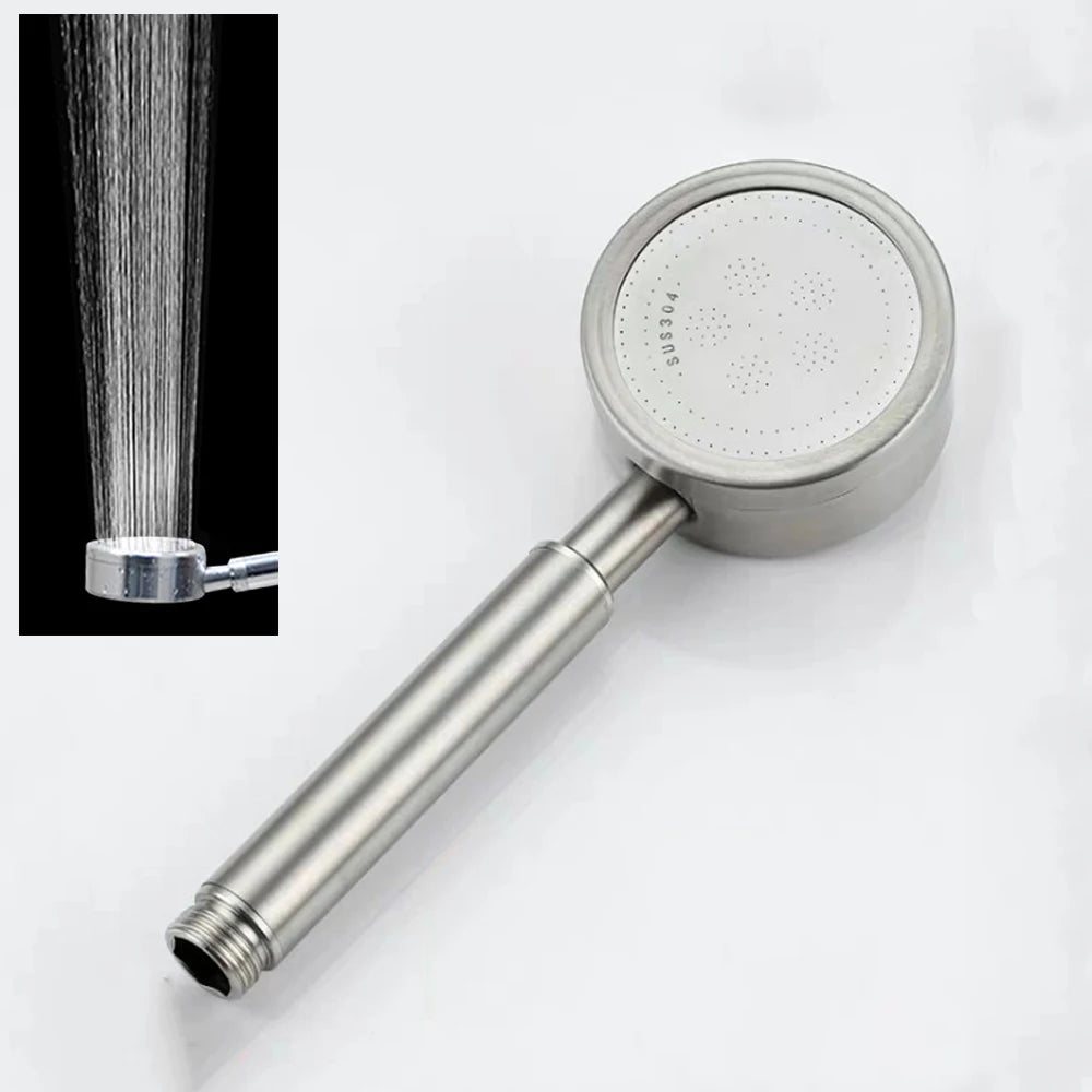 Zloog 304 Stainless Steel Bathroom Shower Head Fall Resistant Durable Handheld High Pressure Shower Rainfall Showerhead